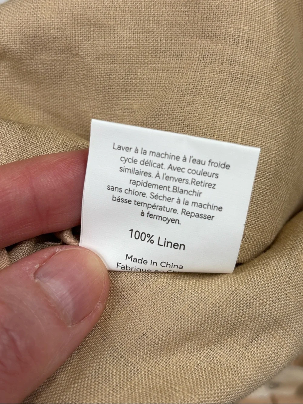 NWT Lintico women’s XL Relaxed Linen-Blend Capris - Beige